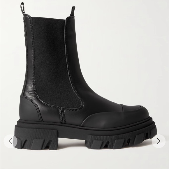 Ganni Shoes - NEW Ganni Mid Chelsea Boot in Black PLATFORM LEATHER